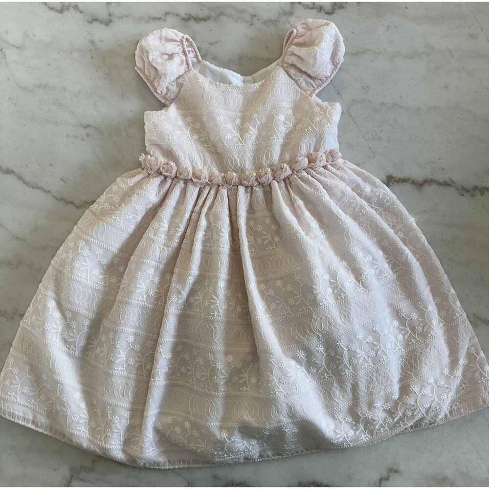 Girls Laura Ashley Pink Dress Size 5 Designer